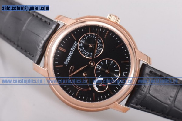 Replica Audemars Piguet Jules Audemars Dual Time Watch Rose Gold 26380OR.OO.D002CR.01